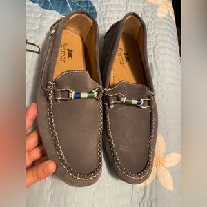 Riomar Gray Men's Loafers with Nautical Accent